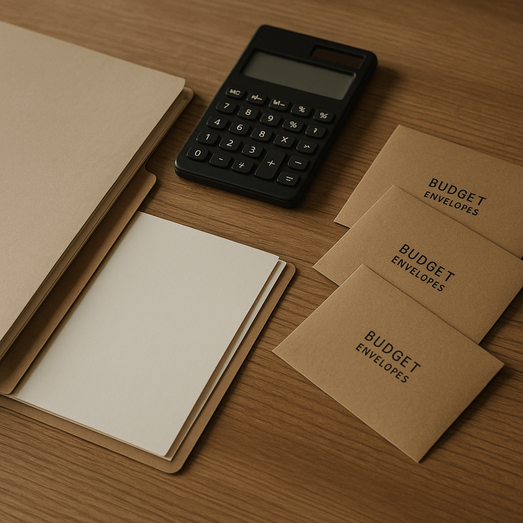 Documents de crédit et calculatrice illustrant une recherche de solution financière urgente